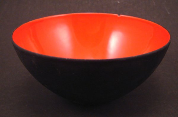 Vintage Krenit Denmark Enamel Bowl. Small flake t