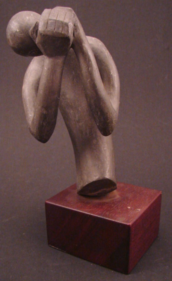 Lead figure sculpture. Mid century. Artist unknow