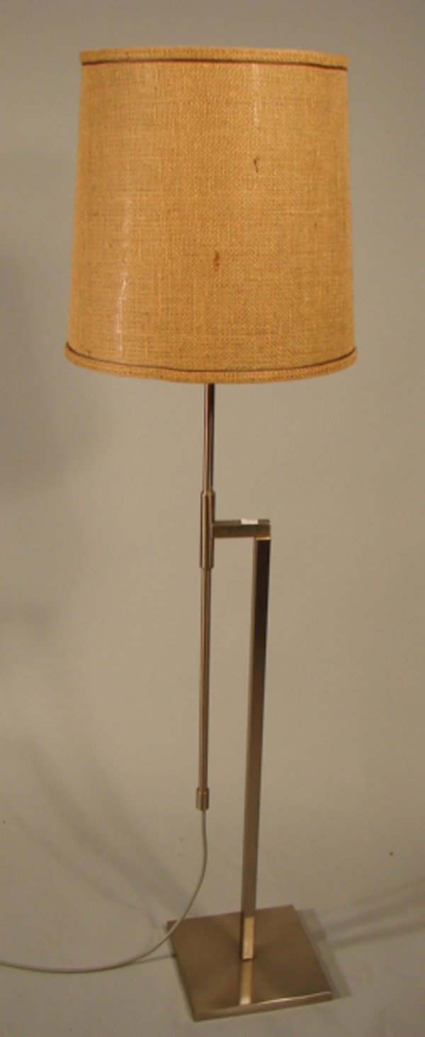 Vintage Adjustable Stainless Steel Floor Lamp. 52