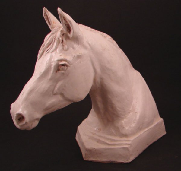 ceramic horse signed "G.K. Hamlin 51954". h 11" w