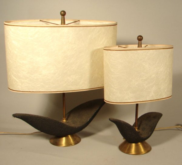 Pair of Vintage Modern Organic Form Table Lamps.
