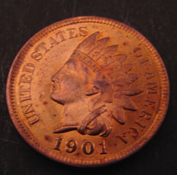 1901 Indian Head Cent. CH/Gem BU red