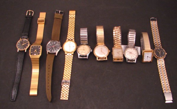 10 Vintage Wrist watches including; GnG (2), Past: 10 Vintage Wrist watches including; GnG (2), Paster, Pulsar, Longines, Le marc, Lord Leeds, Citizen, and Gruen