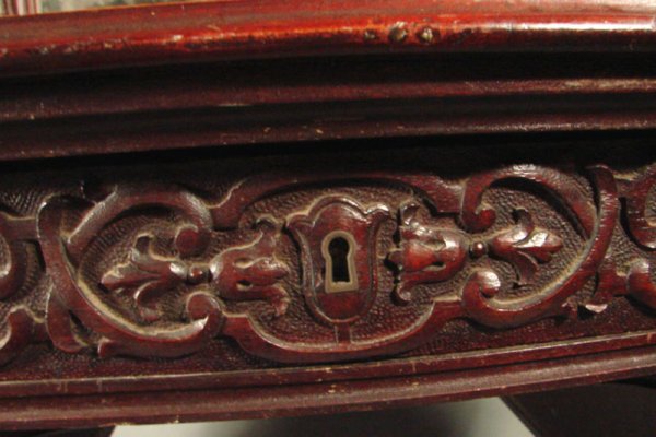 Victorian Carved Mahogany Dressing Table. 60 1/4"h - 4