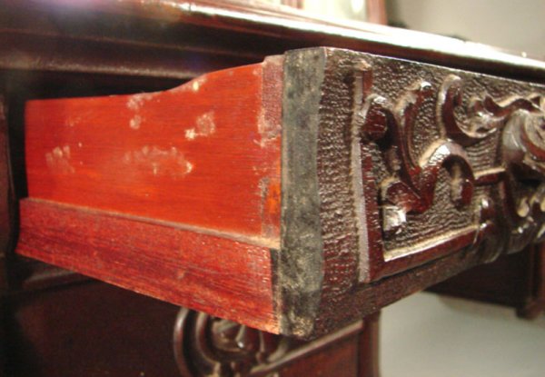 Victorian Carved Mahogany Dressing Table. 60 1/4"h - 5