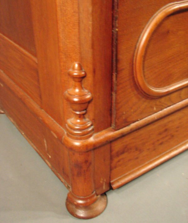 Victorian Carved Walnut Chest with marble top and m - 5