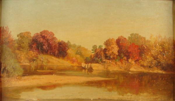 John Williamson Hudson River Landscape Oil on art
