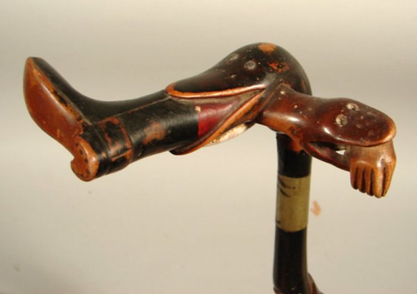 Incredible American Carved & Paint Decorated Folk