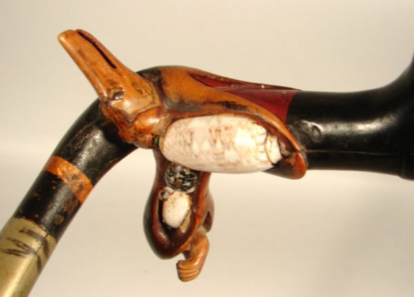 Incredible American Carved & Paint Decorated Folk - 5