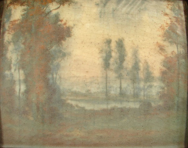 Rookwood scenic Vellum glaze plaque, Ed Diers
