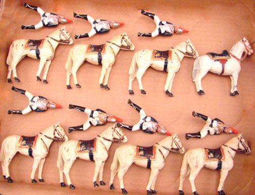 Seven Riders with Swords and Eight White Horses