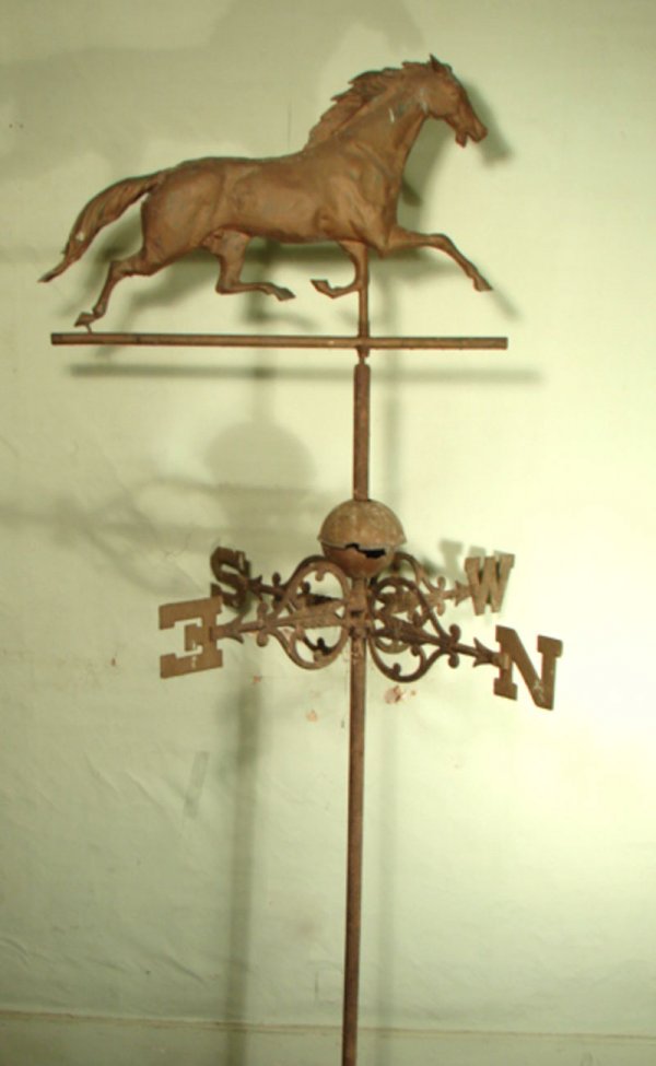 Antique 3 Dimensional Running Horse weathervane
