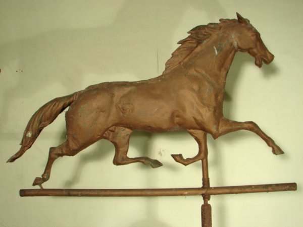 Antique 3 Dimensional Running Horse weathervane - 2