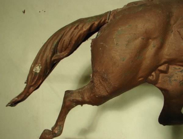 Antique 3 Dimensional Running Horse weathervane - 3