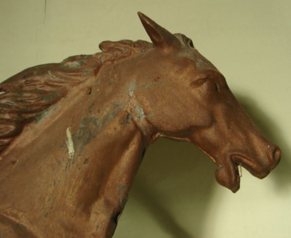 Antique 3 Dimensional Running Horse weathervane - 4