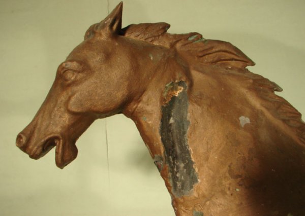 Antique 3 Dimensional Running Horse weathervane - 6