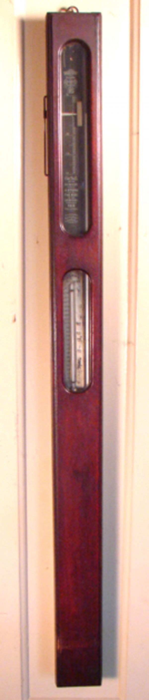 H.A. Simmons N.Y. Barometer in mahogany case. Goo