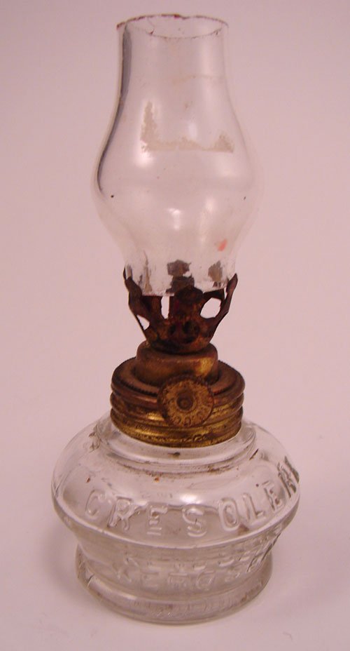 Miniature Kerosene Advertising Lamp. CresoLene Va