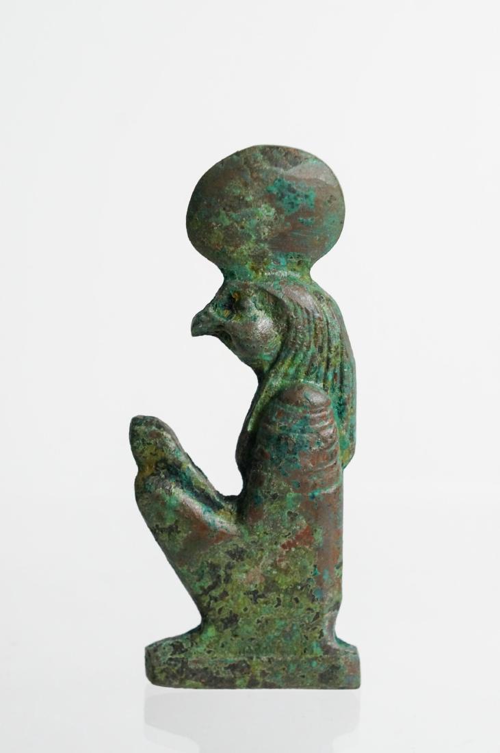 ANCIENT EGYPTIAN BRONZE HEAD OF HORAS: probably 600BC -200BC , EX private Del Mar, California collector. 3.6in.