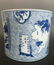 BLUE WHITE PORCELAIN BRUSH POT, QING DYNASTY - 2