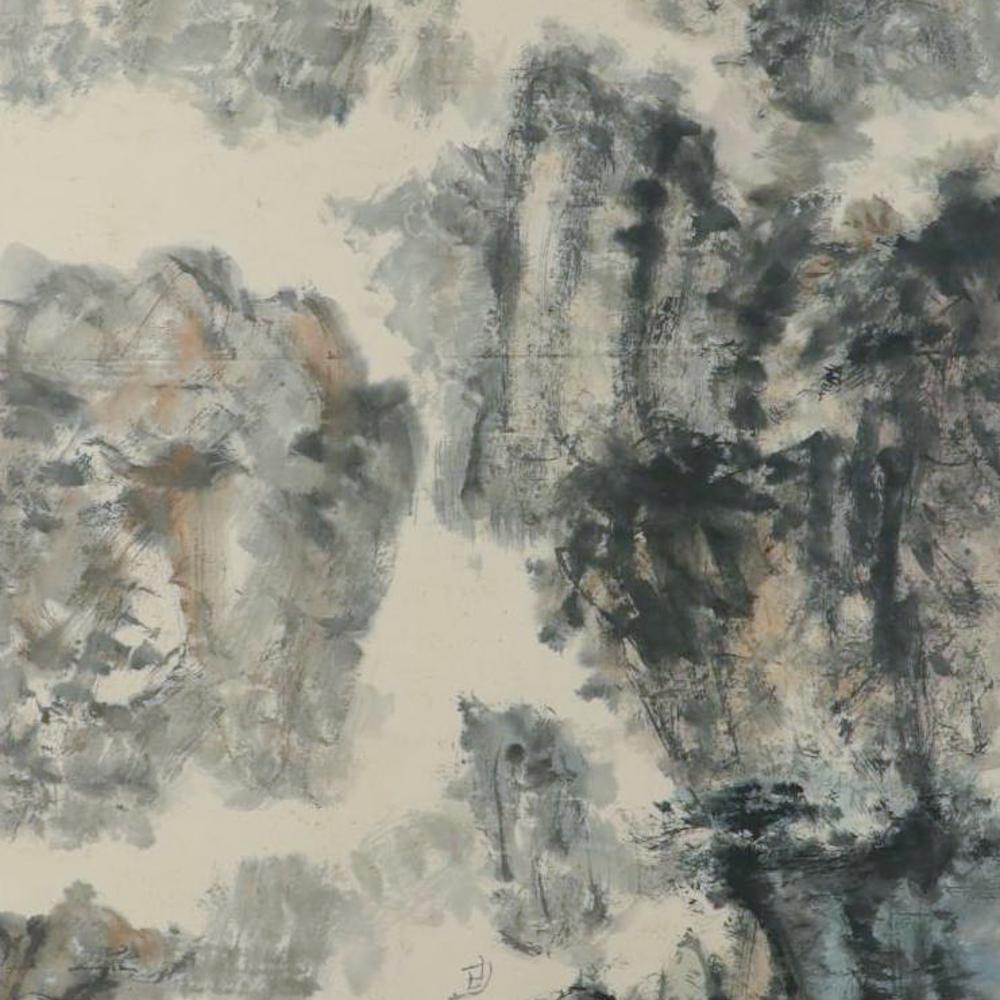 CHINESE SCROLL PAINTING: Length: 74 inches. Width: 24 inches. Length: 188cm Width: 61cm