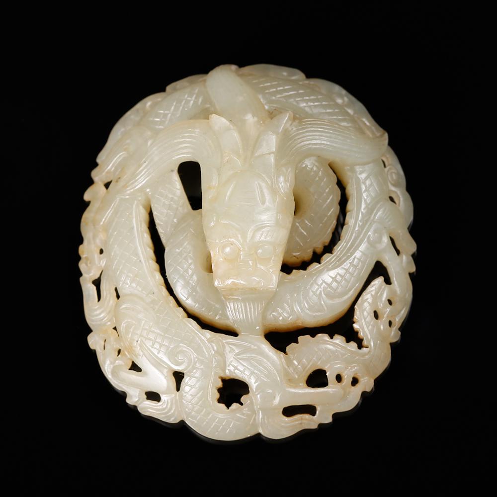 White jade dragon pendant Clearance