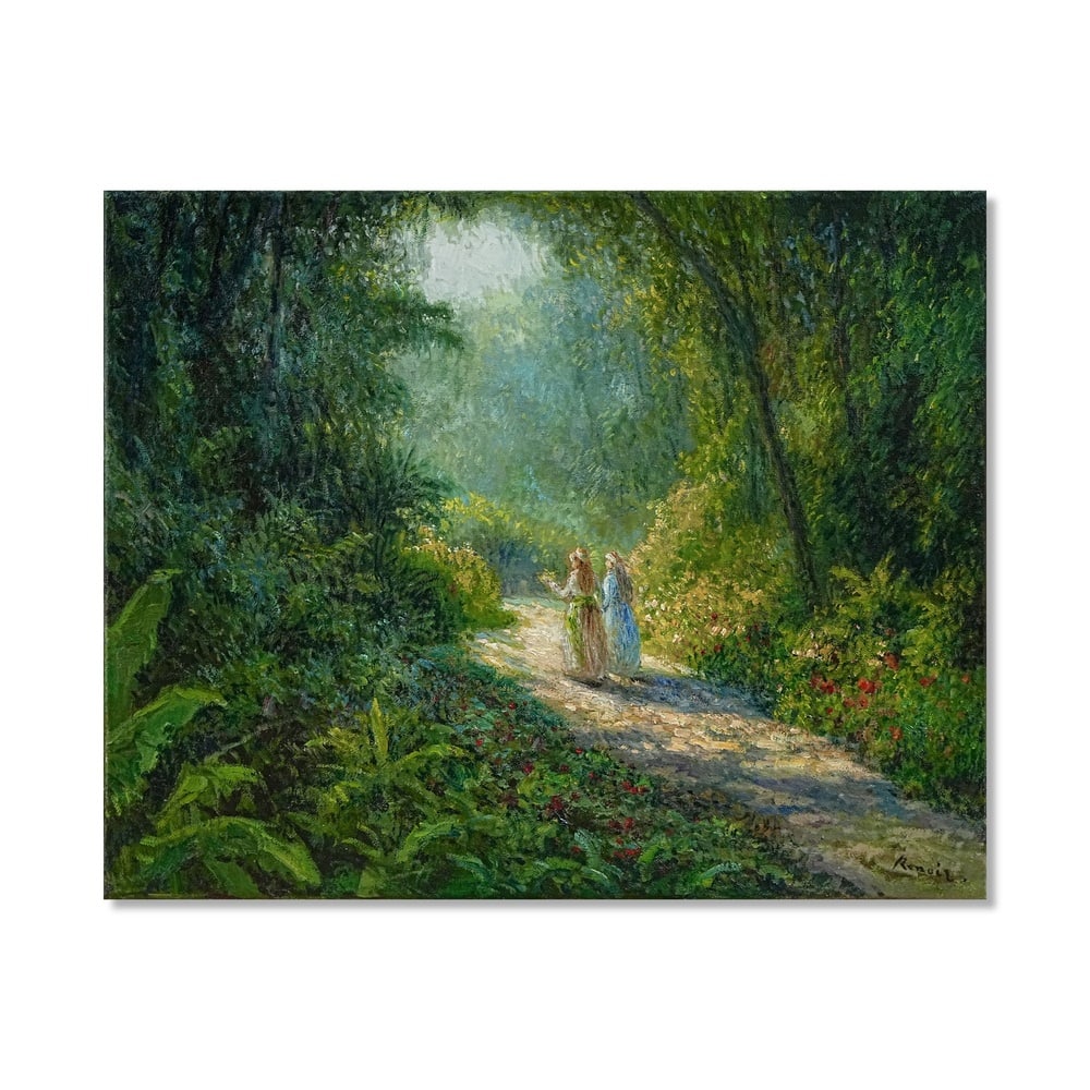 PIERRE-AUGUSTE RENOIR (1841-1919), ATTRIBUTED TO, OIL ON CANVAS: Signed (lower right) Image Dimensions: 20 1/2 x 25 5/8 in (52 x 65 cm) This painting comes with COA. Pierre-Auguste Renoir was one of the central figures of the Impressionist movement and one of the m