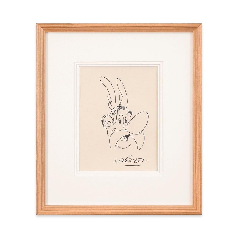 ALBERT UDERZO SIGNED ASTERIX DRAWING (1 of 1)