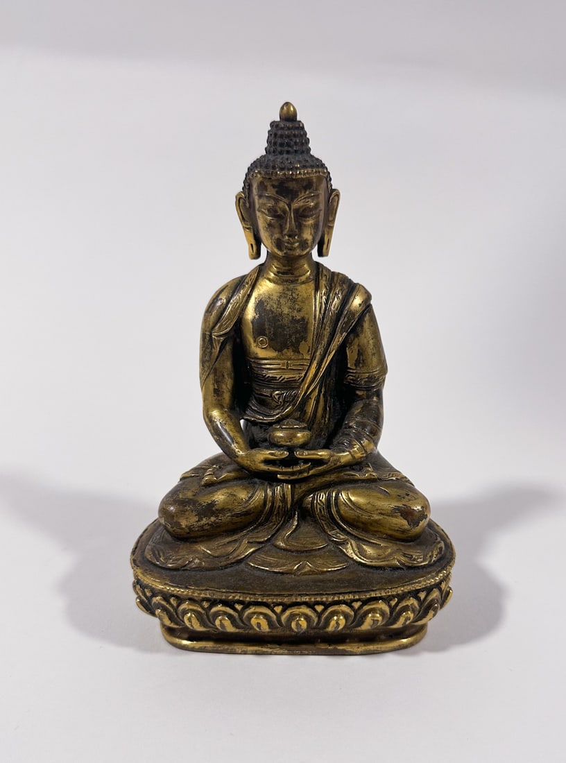 Chinese Seated Bronze Buddha (1 of 5)