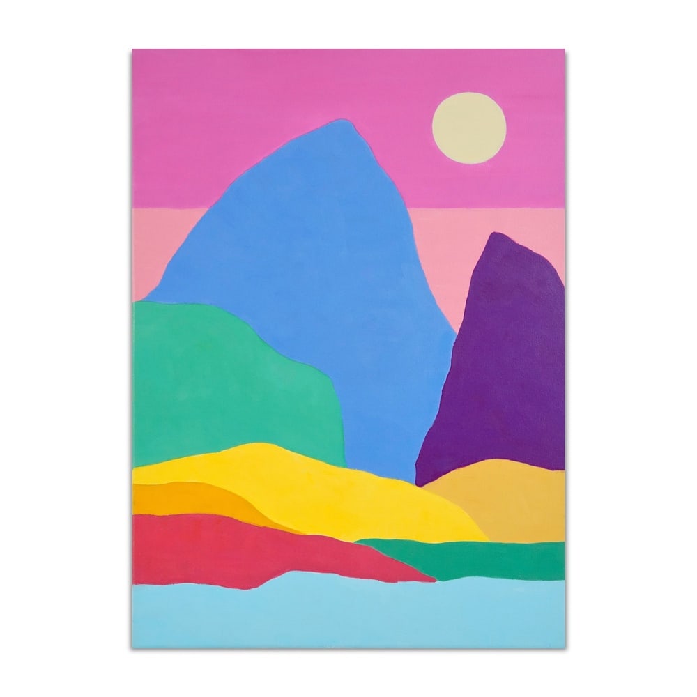ETEL ADNAN (1925-2021), ATTRIBUTED TO, OIL ON CANVAS: Signed (verso) Image Dimensions: 35 1/2 x 25 5/8 in (90 x 65 cm) This painting comes with COA. Etel Adnan occupies a unique position within modern and contemporary art, bridging painting, poetry, and