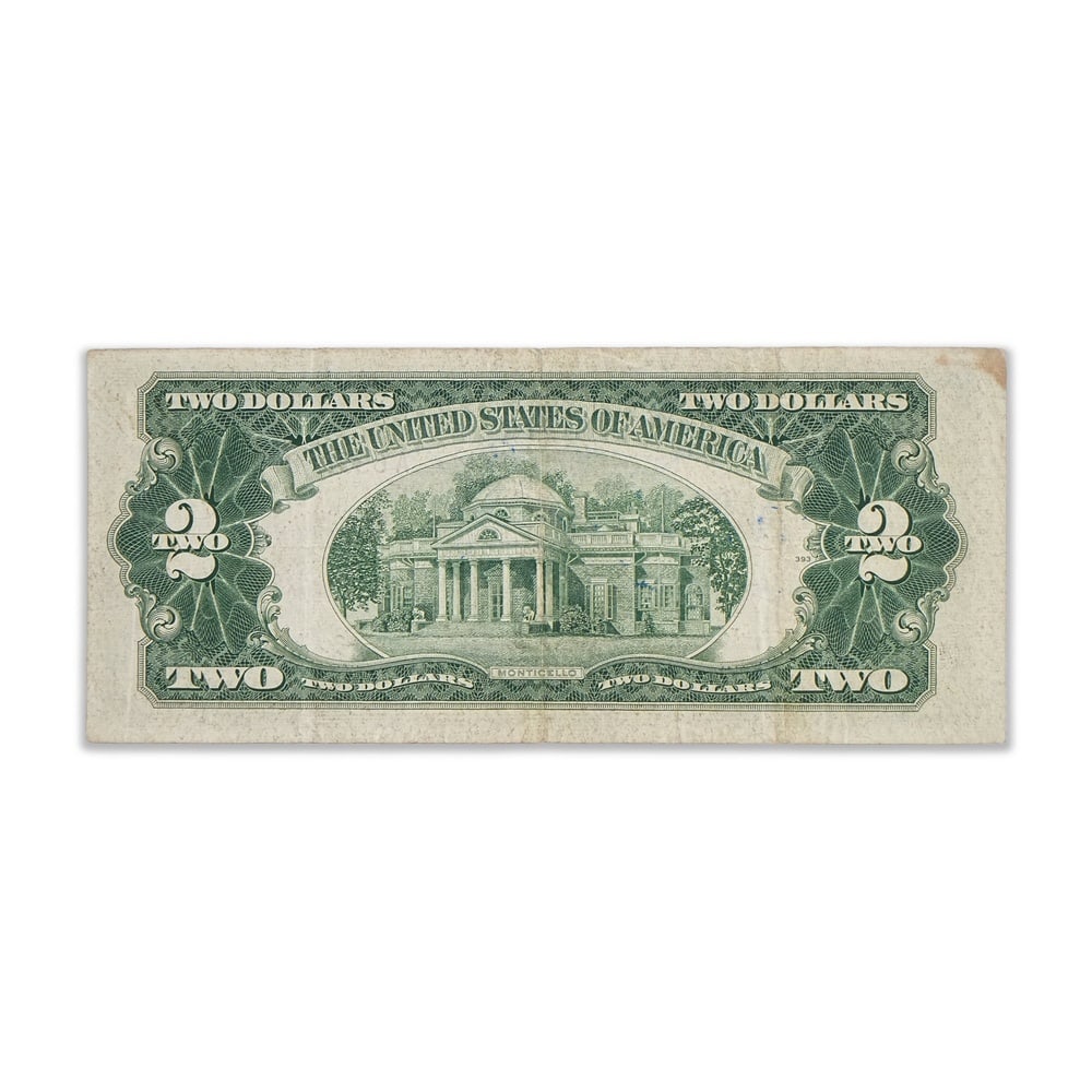 WALT DISNEY SIGNED 1953B TWO DOLLAR NOTE - 2
