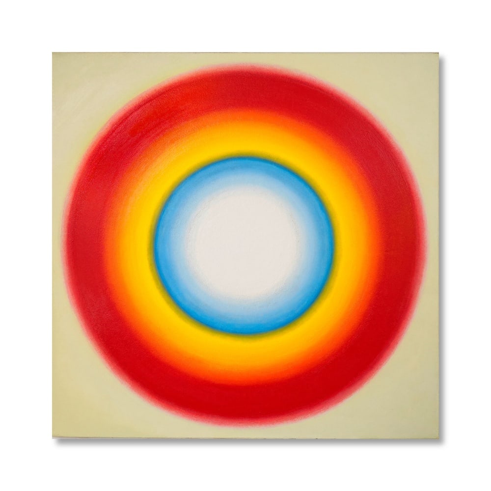WOJCIECH FANGOR (1922-2015), ATTRIBUTED TO, OIL ON CANVAS: Signed (verso) Image Dimensions: 112 x 112 cm (44 x 44 in) This painting comes with COA. Wojciech Fangor (1922-2015) was one of the most influential postwar Polish artists and a rare Eastern European 