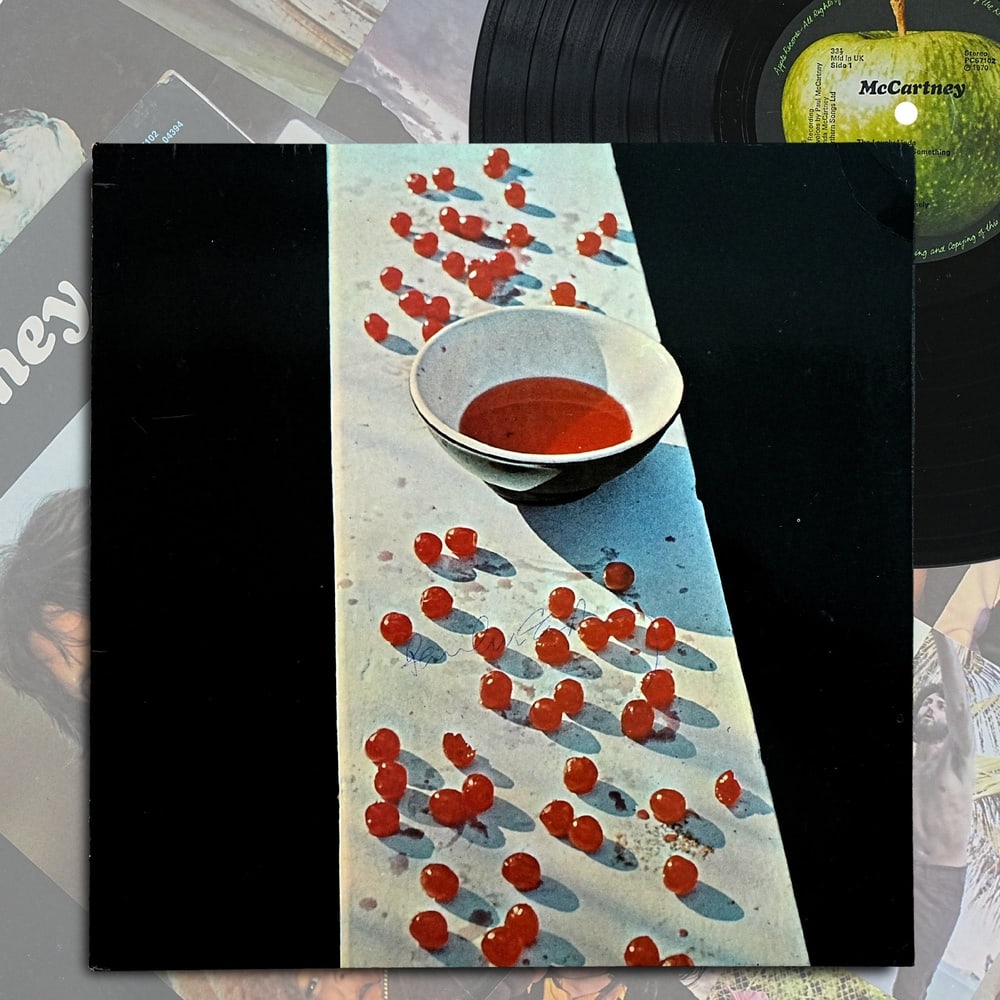 PAUL MCCARTNEY SIGNED "MCCARTNEY" UK LP: 12 1/4 x 12 1/4 Provenance and Authentication: According to the Letter of Authenticity (LOA) and Certificate of Authenticity (COA) provided by the consignor, this collectible was subjected to a forens