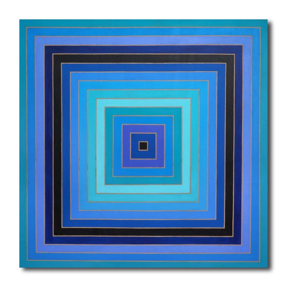 FRANK STELLA (B.1936), ATTRIBUTED TO, ACRYLIC ON CANVAS: Signed (verso) Image Dimensions: 47 1/4 x 47 1/4 in (120 x 120 cm) This painting comes with COA. Frank Stella stands as one of the most pivotal figures in postwar American abstraction, whose work fund