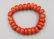 A CHINESE RED AGATE BEADS BRACELET