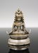 18TH CENTURY TIBETAN SILVER SITTING BUDDHA - 3