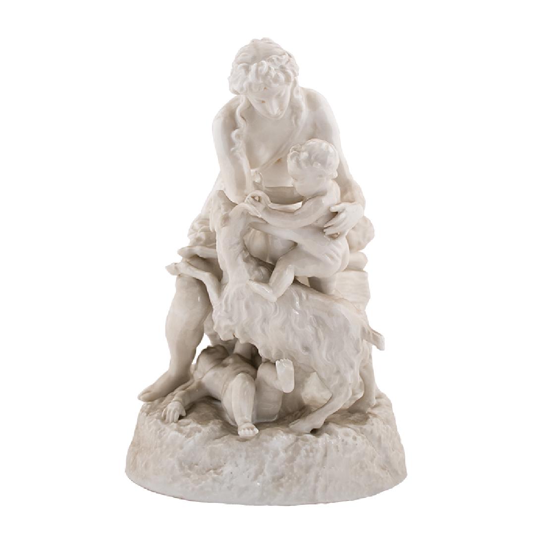 Porcelain representing Seated female figure with three (1 of 1)