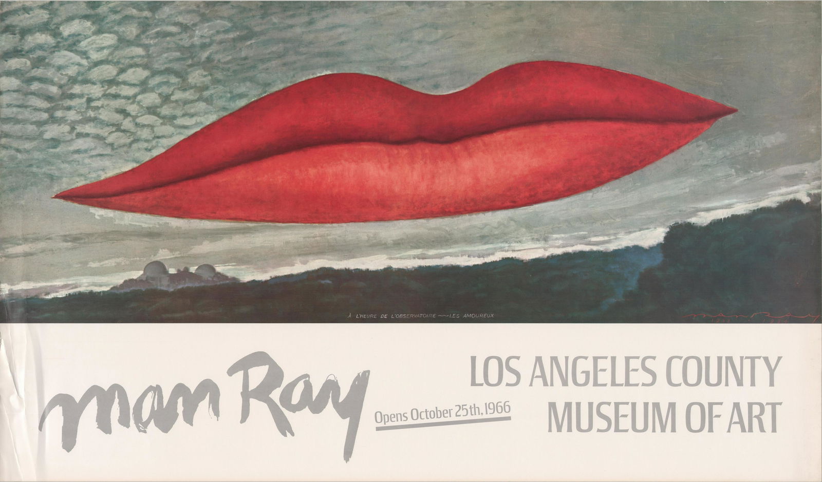 Man Ray, Museum of Art Los Angeles.: Man Ray, Museum of Art Los Angeles, offset, 1966, cm 56 x 95.