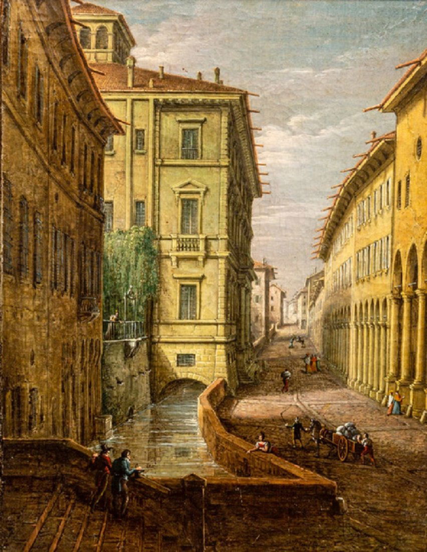 Antonio Basoli (Castel Guelfo 1774 - Bologna 1843),: Oil on canvas, cm 48x63,50. Framed.
