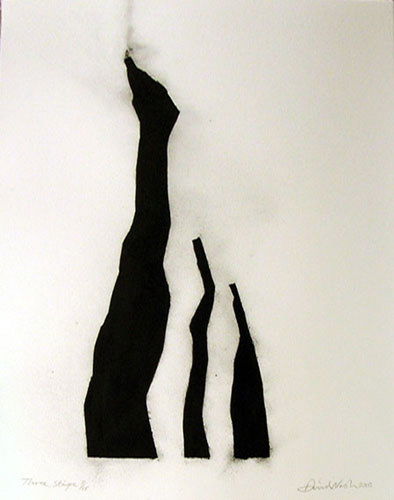DAVID NASH Three Stripe: 2003 pochoir. Signed & numbered in pencil 6/15. Image 22"x30". Excellent condition.