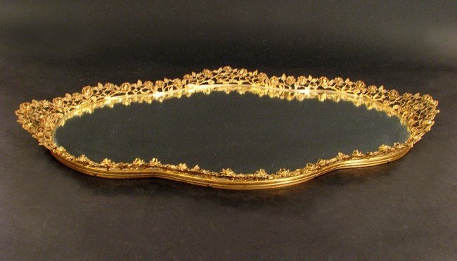 OVAL GILT PLATEAU: 24" Long. Estimate $600-800