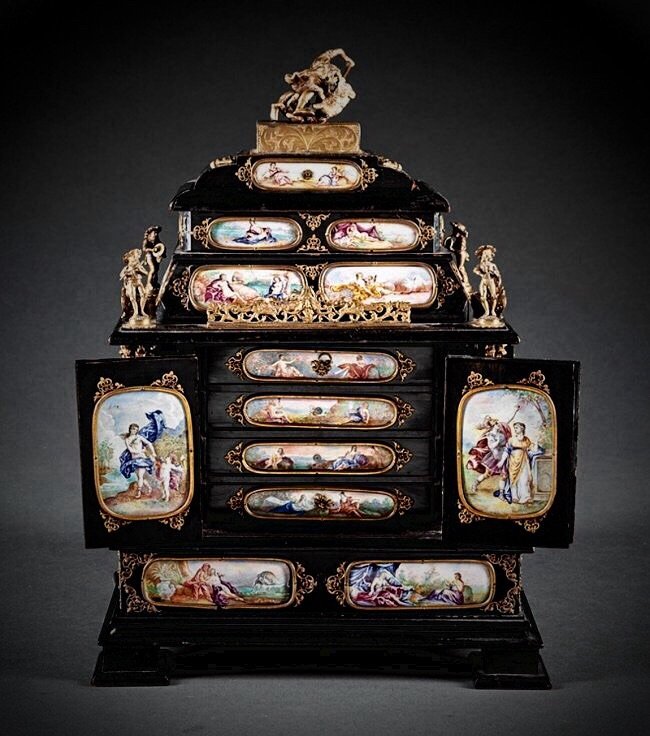 19TH CENTURY AUSTRIAN ENAMEL JEWLRY BOX (1 of 1)