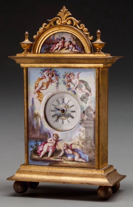 19TH CENTURY VIENNESE ENAMEL CLOCK (1 of 1)
