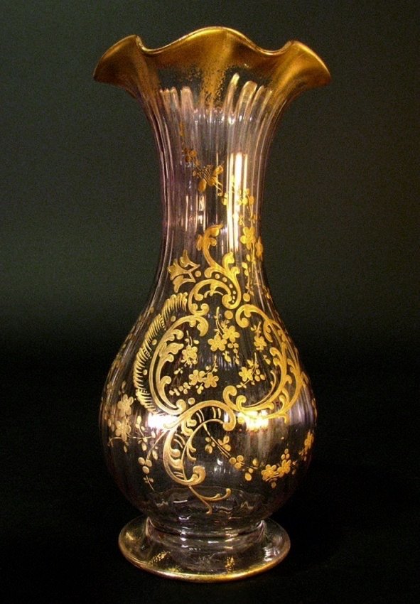 19TH CENTURY MOSER GLASS VASE (1 of 4)