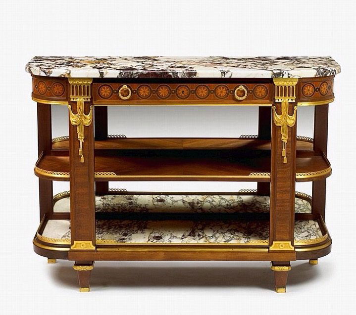 LOUIS XVI STYLE 19TH CENTURY ORMOLU MOUNTED CONSOLE (1 of 1)