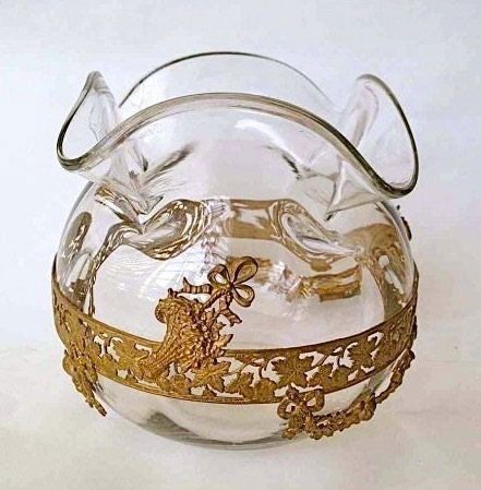 GILT BRONZE MOUNTED BACCARAT GLASS VASE (1 of 2)