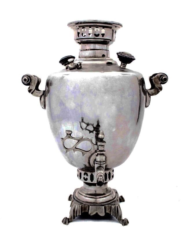 ANTIQUE PERSIAN SILVER PLATED SAMOVAR (1 of 2)