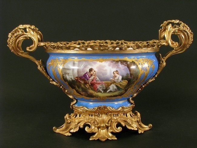 19TH CENTURY SEVRES AND GILT BRONZE CENTERPIECE (1 of 5)