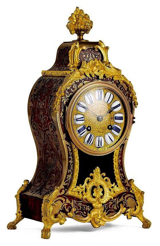 19TH CENTURY GILT BRONZE MOUNTED BOULLE CLOCK (1 of 1)