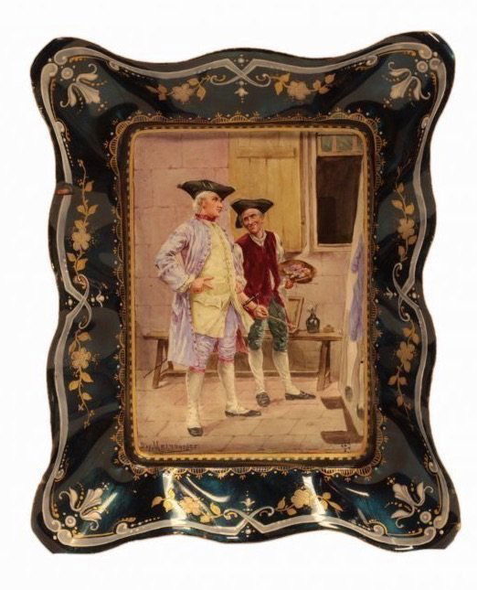 19TH CENTURY LIMOGES ENAMEL DISH (1 of 1)